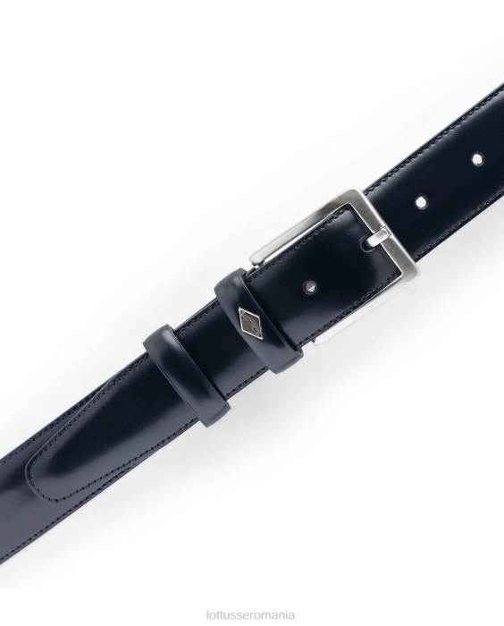Lottusse bărbați cinturones binder lustruit catarama vitel TJT636 accesorii negru