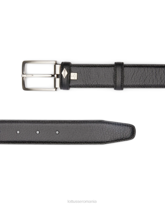 Lottusse bărbați cinturones boabe vitel catarama TJT634 accesorii negru