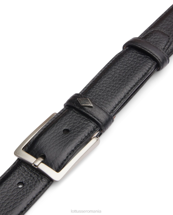 Lottusse bărbați cinturones boabe vitel catarama TJT634 accesorii negru