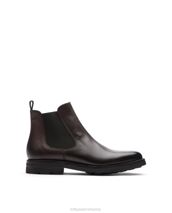 Lottusse bărbați botine premium crust anilin embossy vitel TJT654 încălţăminte moca