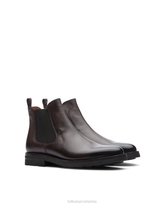 Lottusse bărbați botine premium crust anilin embossy vitel TJT654 încălţăminte moca