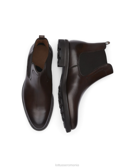 Lottusse bărbați botine premium crust anilin vițel TJT649 încălţăminte moca