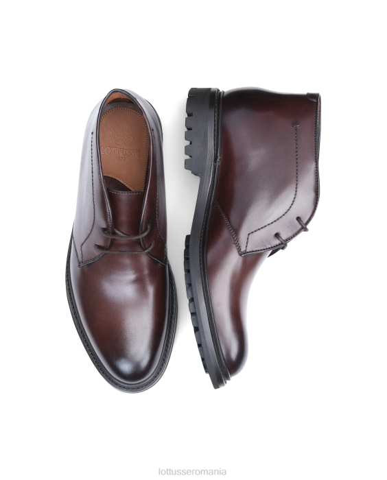 Lottusse bărbați botine walton crust anilin vițel TJT6130 încălţăminte moca