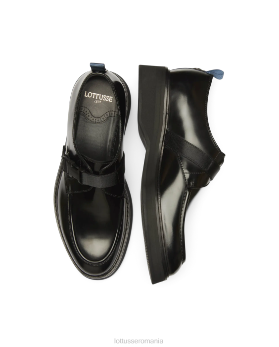 Lottusse bărbați luca lustruit binder calugari TJT6171 încălţăminte negru
