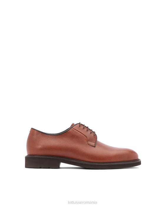 Lottusse bărbați Baltimore embossy grain derby de vițel TJT6152 încălţăminte maro