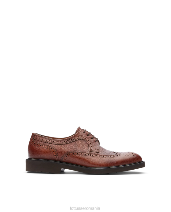 Lottusse bărbați Baltimore embossy grain derby de vițel TJT6159 încălţăminte maro