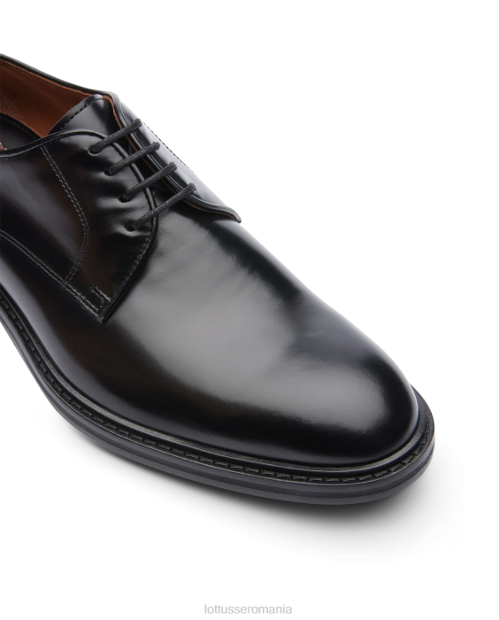 Lottusse bărbați harrys derby de vițel luminos TJT623 încălţăminte negru