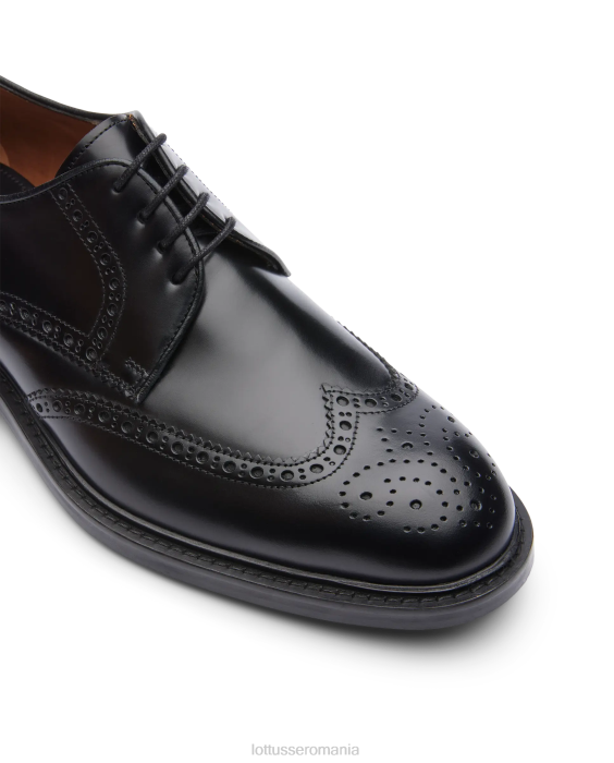 Lottusse bărbați harrys derby de vițel luminos TJT627 încălţăminte negru
