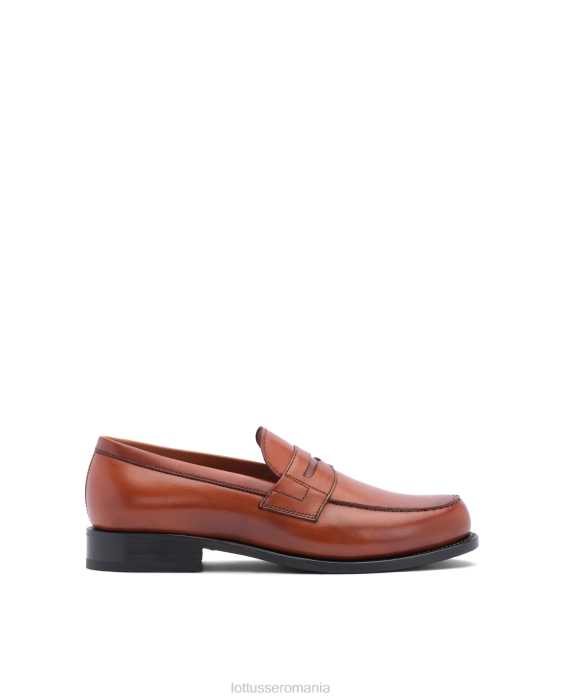 Lottusse bărbați kingstown crust anilin vițel mocasini TJT644 încălţăminte maro