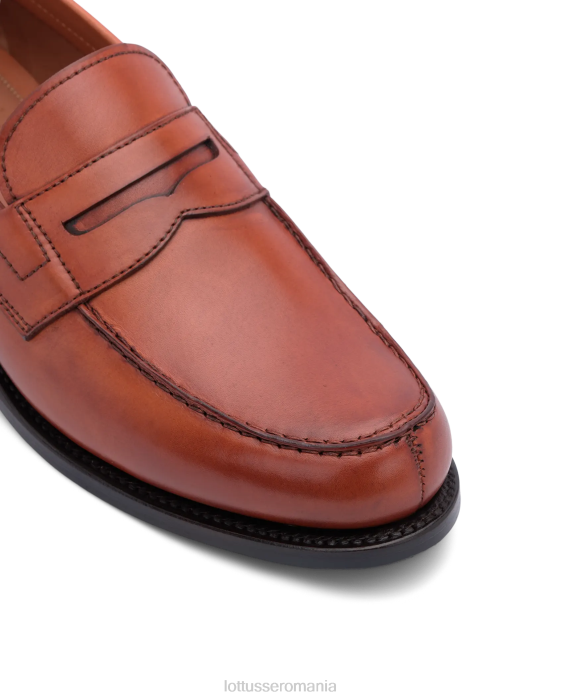 Lottusse bărbați kingstown crust anilin vițel mocasini TJT644 încălţăminte maro