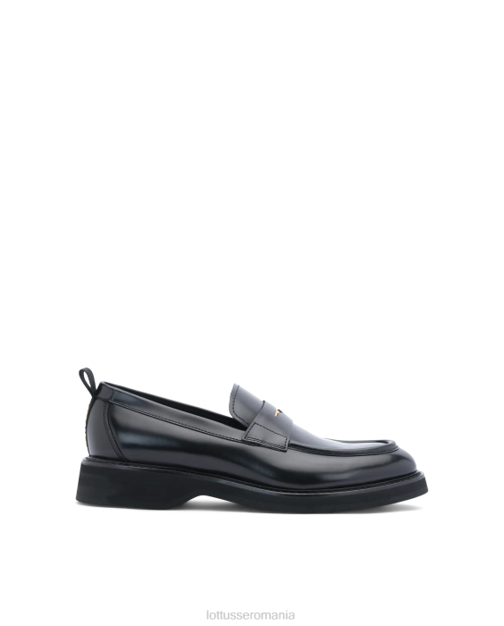 Lottusse bărbați luca miel mocasini moi TJT6173 încălţăminte negru