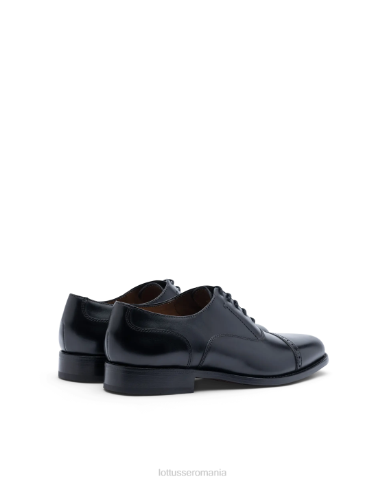 Lottusse bărbați crust premium anilin vițel oxford TJT650 încălţăminte negru