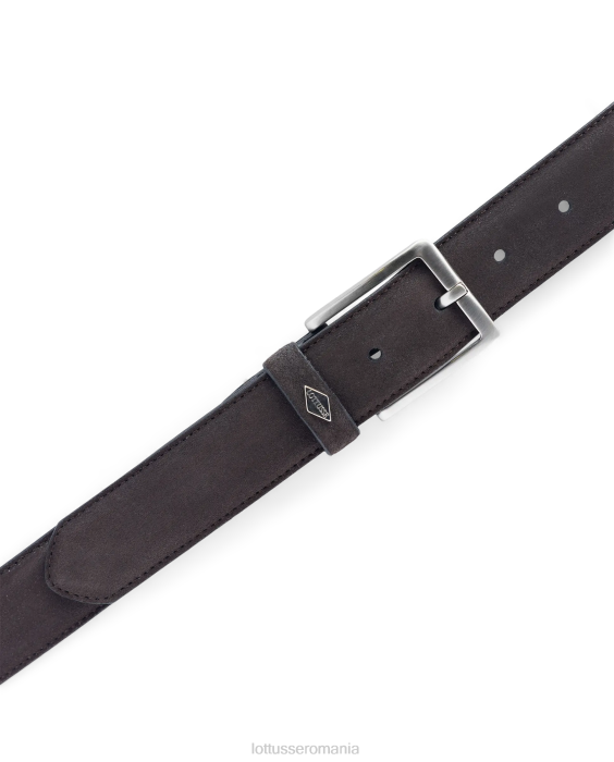 Lottusse Colectie catarama cinturon din piele intoarsa TJT6436 accesorii moca