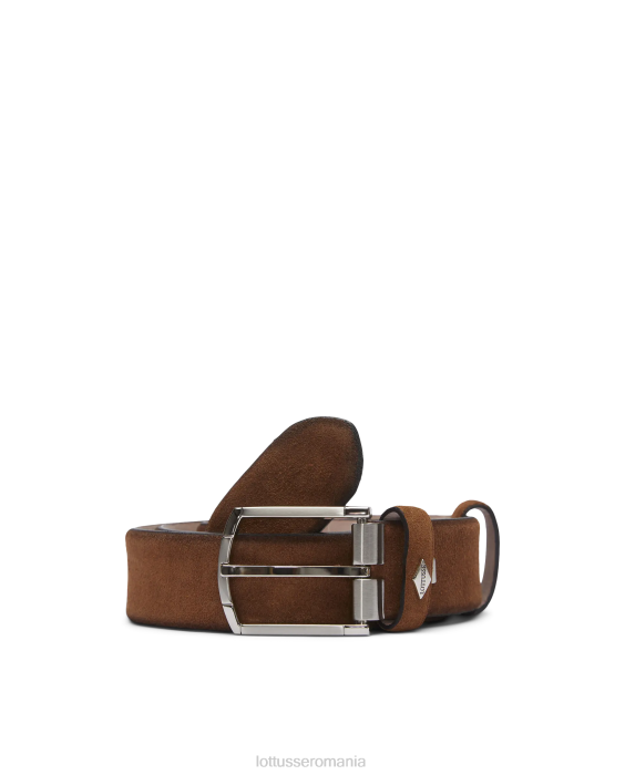 Lottusse Colectie catarama cinturon din piele intoarsa TJT6442 accesorii maro