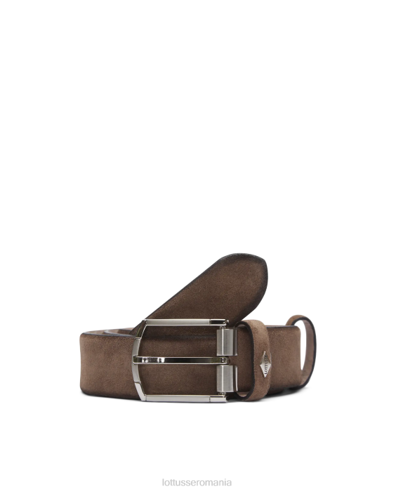 Lottusse Colectie catarama cinturon din piele intoarsa TJT6443 accesorii gri