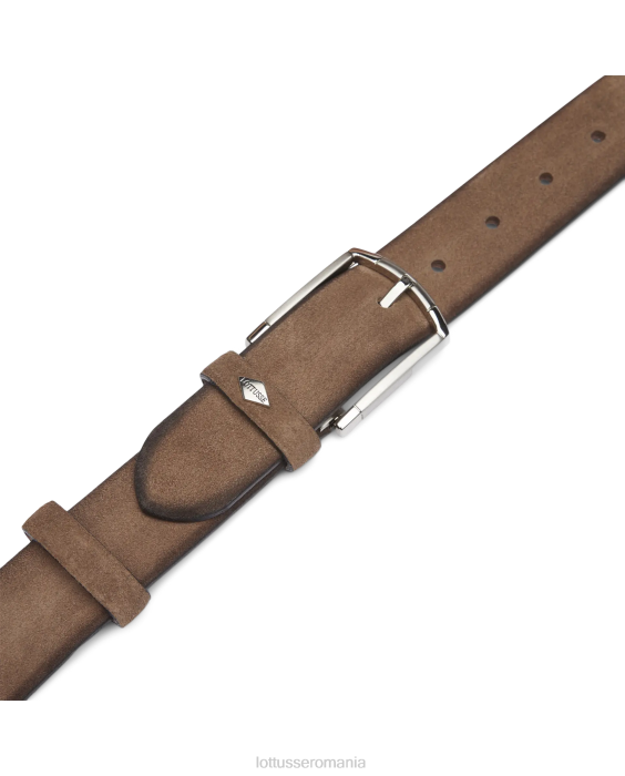 Lottusse Colectie catarama cinturon din piele intoarsa TJT6443 accesorii gri