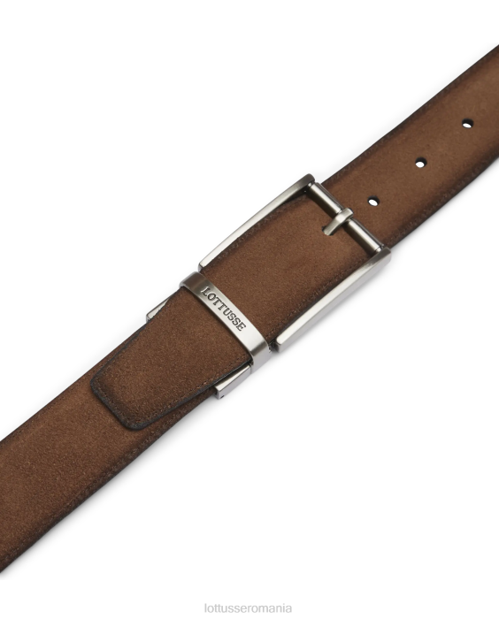 Lottusse Colectie catarama cinturon din piele intoarsa TJT6444 accesorii maro
