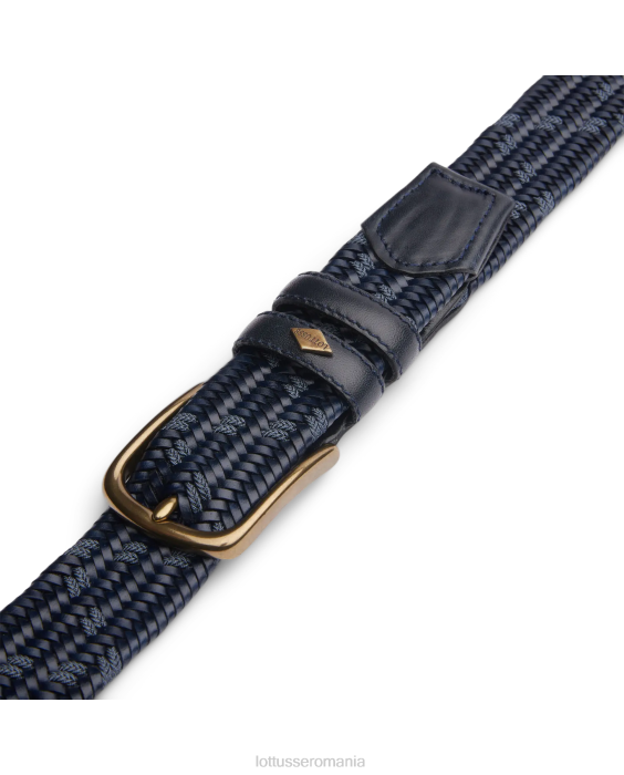 Lottusse Colectie cinturon edmund vaqueta moka elastic impletit TJT6454 accesorii albastru marin