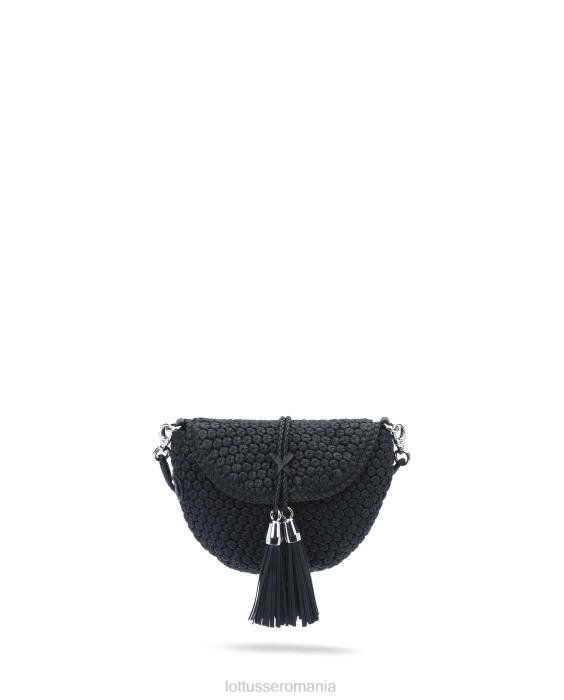 Lottusse femei geantă moale noodbag merino miel TJT6336 accesorii negru