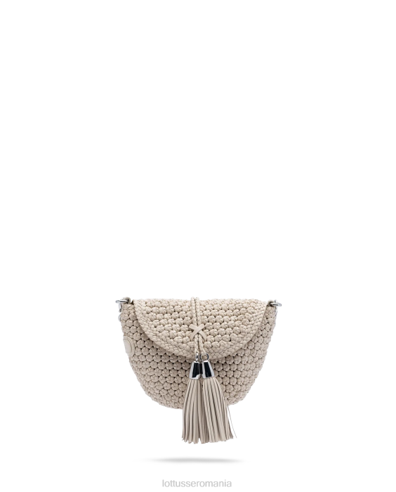 Lottusse femei geantă moale noodbag merino miel TJT6337 accesorii aproape alb