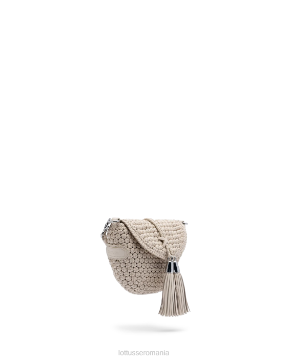 Lottusse femei geantă moale noodbag merino miel TJT6337 accesorii aproape alb