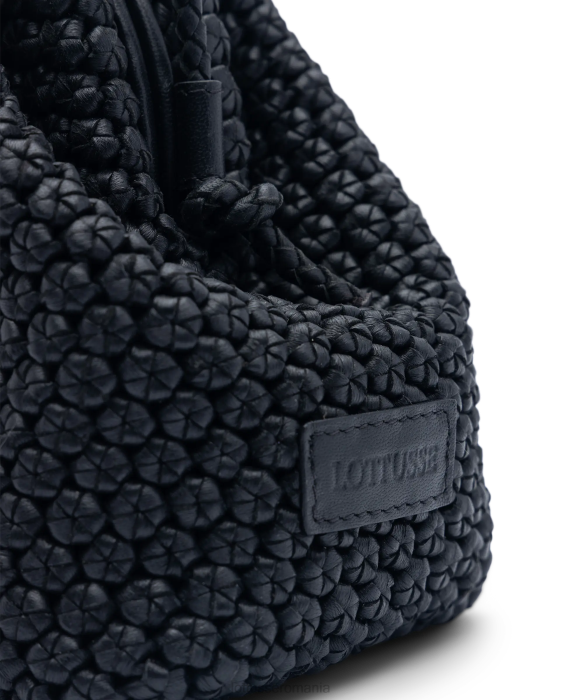 Lottusse femei geantă moale noodbag merino miel TJT6347 accesorii negru