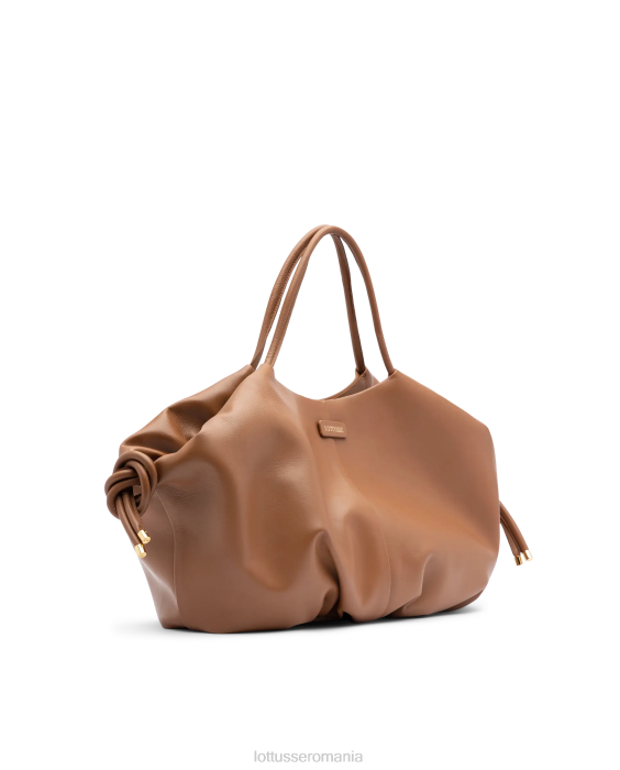 Lottusse femei geantă de umăr moale serena lamb TJT6329 accesorii maro