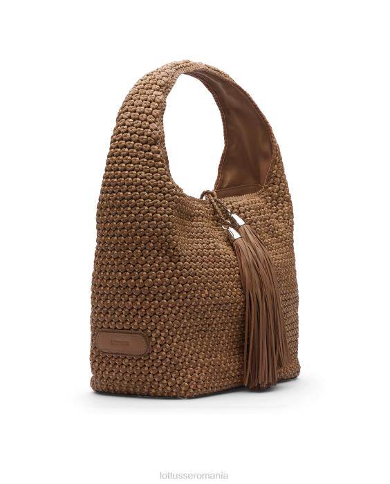 Lottusse femei noodbag merino miel hobo moale TJT6359 accesorii maro