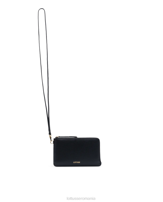 Lottusse femei portofel de vițel cu cereale talaia TJT6370 accesorii negru