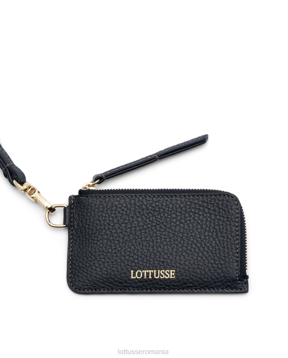 Lottusse femei portofel de vițel cu cereale talaia TJT6373 accesorii negru