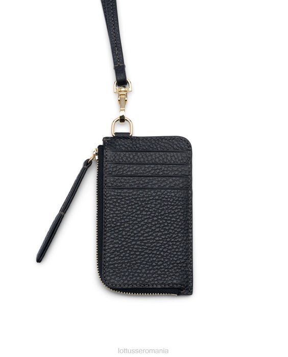 Lottusse femei portofel de vițel cu cereale talaia TJT6373 accesorii negru