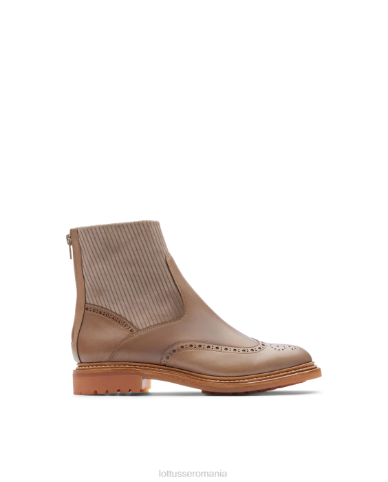 Lottusse femei botine walton crust anilin embossy calf TJT6203 încălţăminte taupe