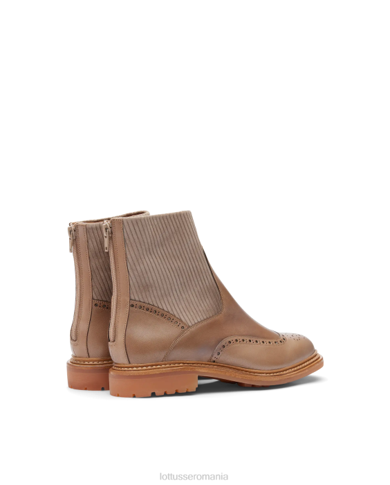 Lottusse femei botine walton crust anilin embossy calf TJT6203 încălţăminte taupe