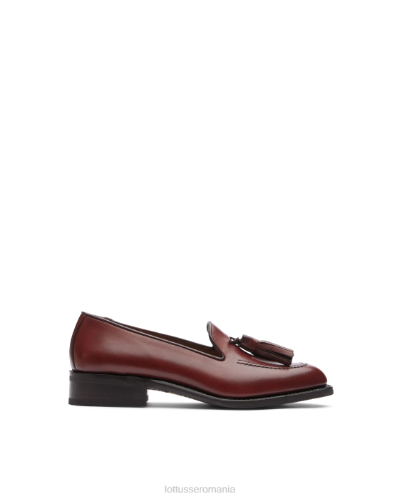 Lottusse femei mocasini cambridge crust anilin embossy vitel TJT6205 încălţăminte maro
