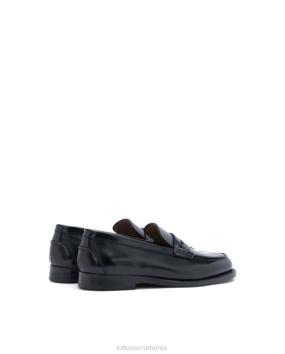 Lottusse femei mocasini de vitel binder lustruiti chris TJT6391 încălţăminte negru