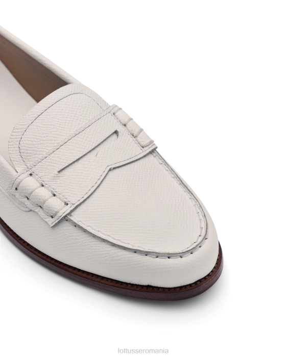 Lottusse femei mocasini liberty safian stamp vitel TJT6237 încălţăminte aproape alb