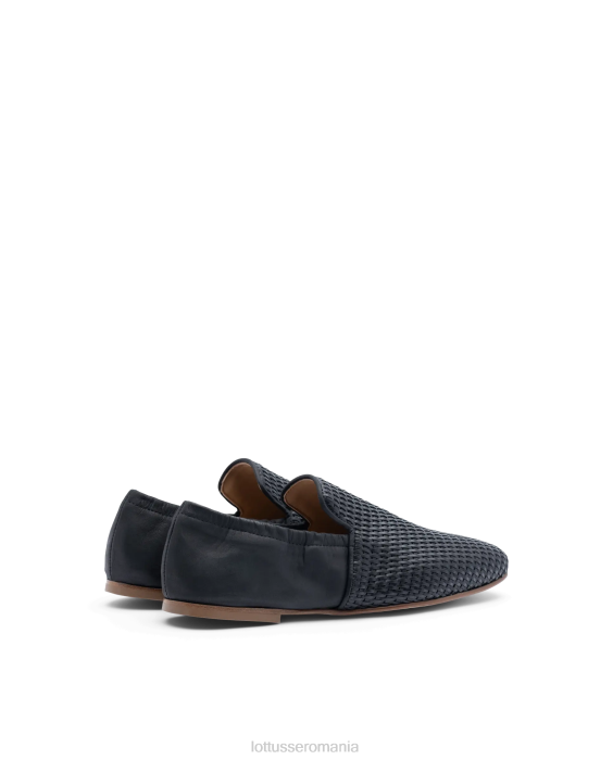 Lottusse femei espadrile din piele de plasă de vițel goya TJT6277 încălţăminte negru