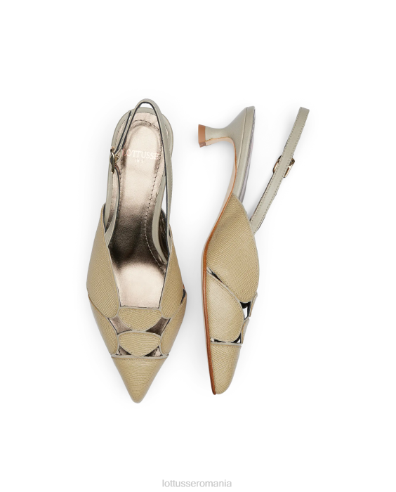 Lottusse femei carla calf tejus embossy pumps TJT6231 încălţăminte verde măsliniu