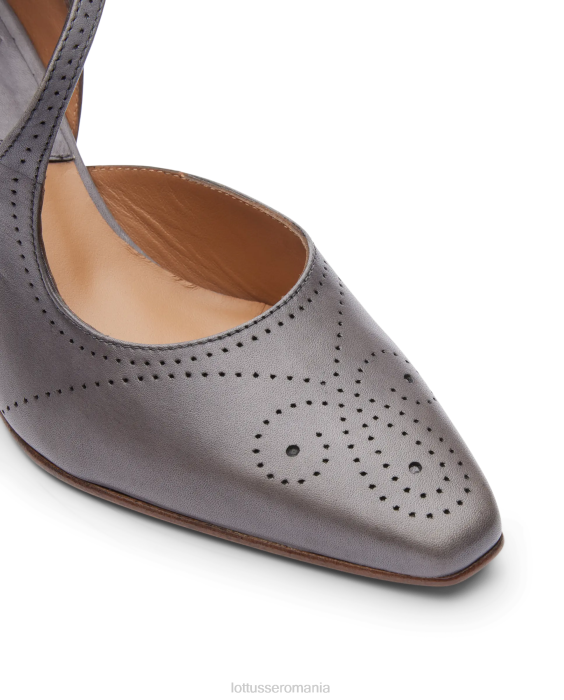 Lottusse femei pompe smithson crust anilin vițel TJT6221 încălţăminte gri plumb