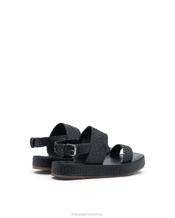 Lottusse femei sandale moi steffy lamb TJT6259 încălţăminte negru