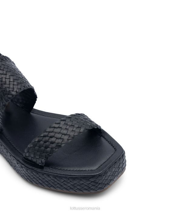 Lottusse femei sandale moi steffy lamb TJT6259 încălţăminte negru