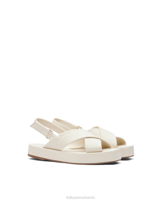 Lottusse femei sandale moi steffy lamb TJT6261 încălţăminte aproape alb